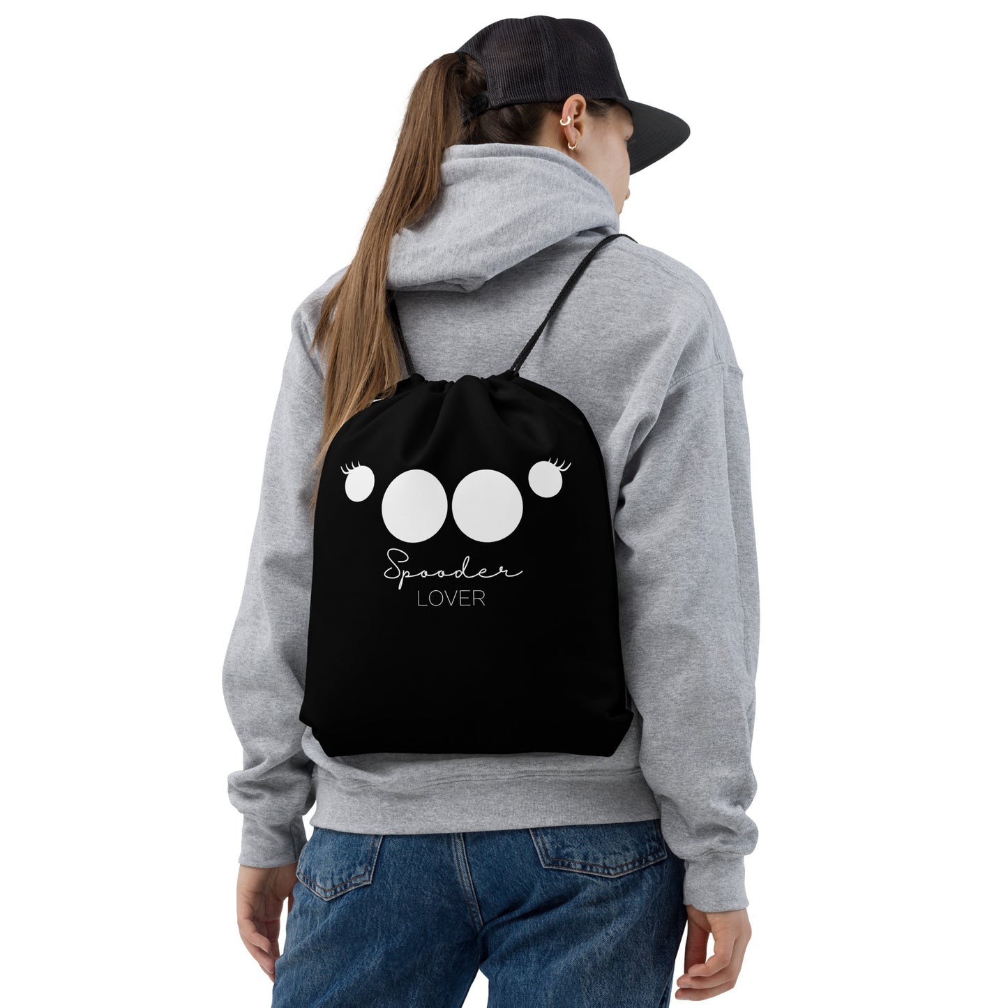 Spooder Lover Drawstring bag Black