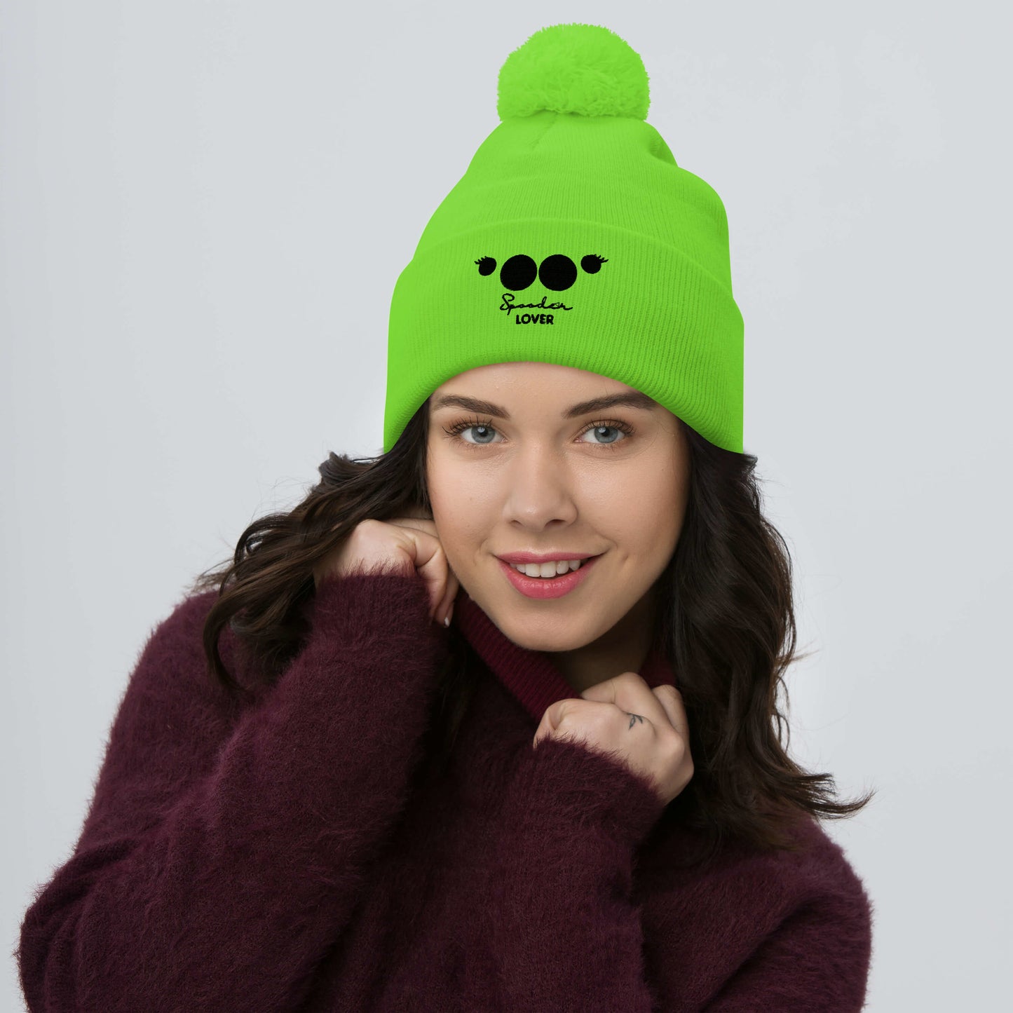Spooder Lover Pom-Pom Beanie