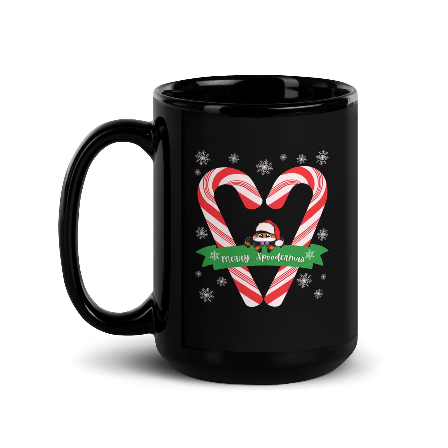 Merry Spoodmas Black Glossy Mug