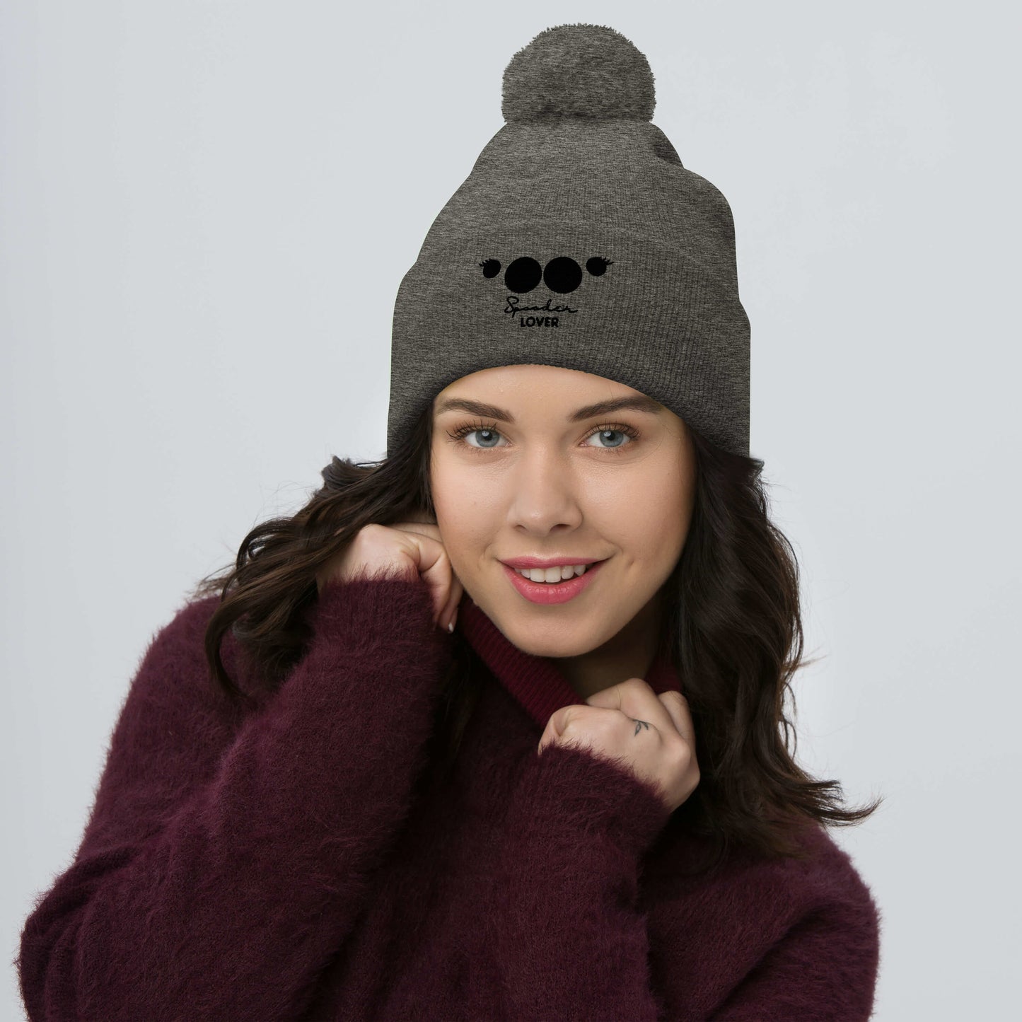 Spooder Lover Pom-Pom Beanie