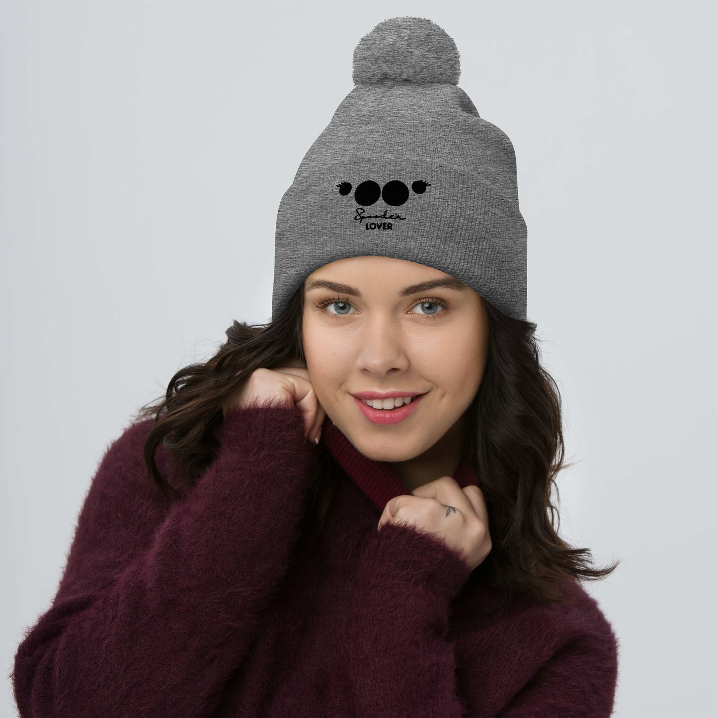 Spooder Lover Pom-Pom Beanie