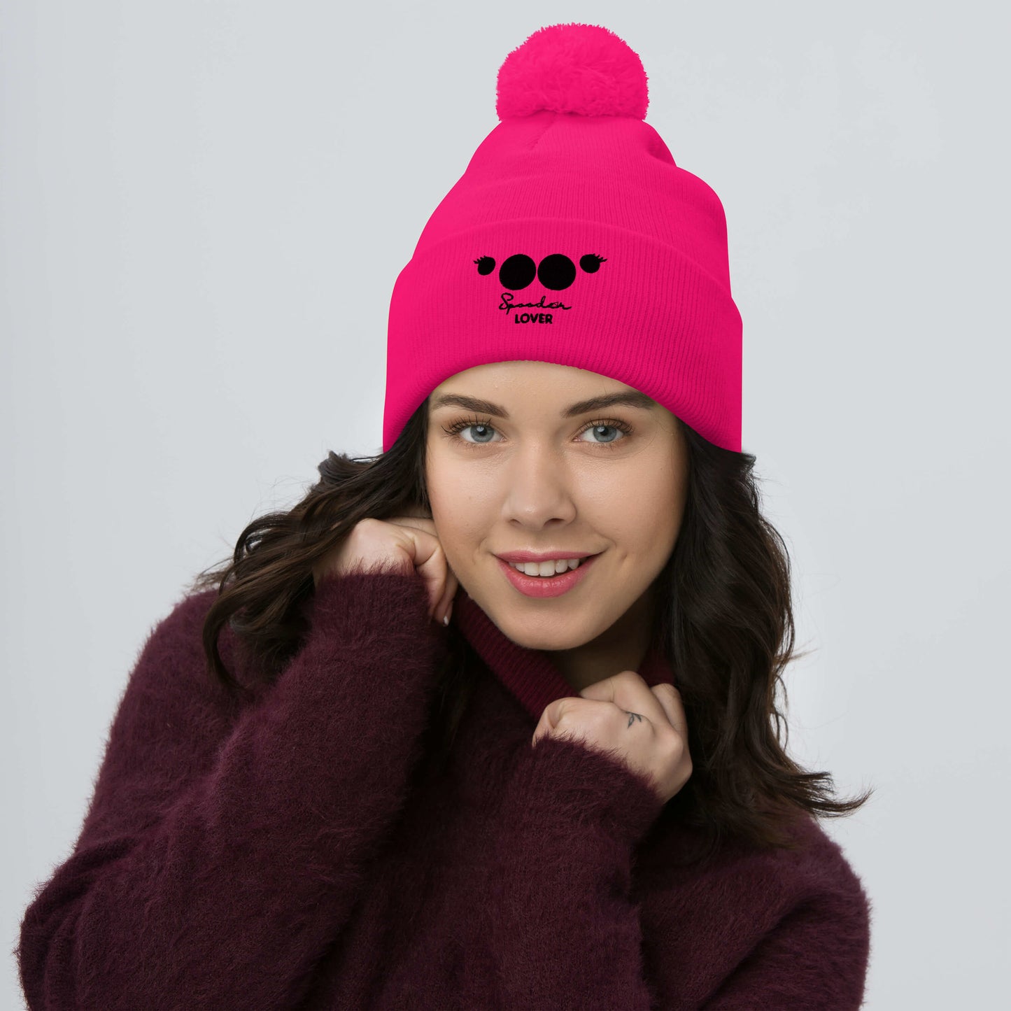 Spooder Lover Pom-Pom Beanie